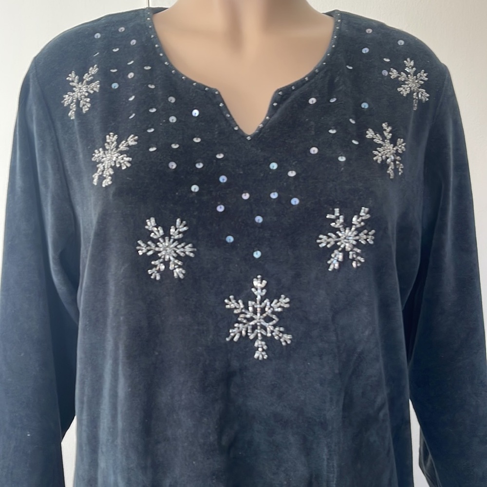 Quacker Factory Velvet W Pockets Size Medium Wome… - image 4